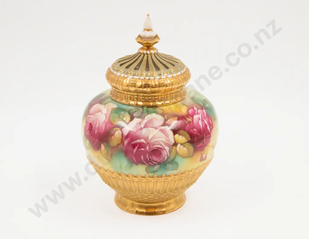 Royal Worcester Urn & Cover Image 1++