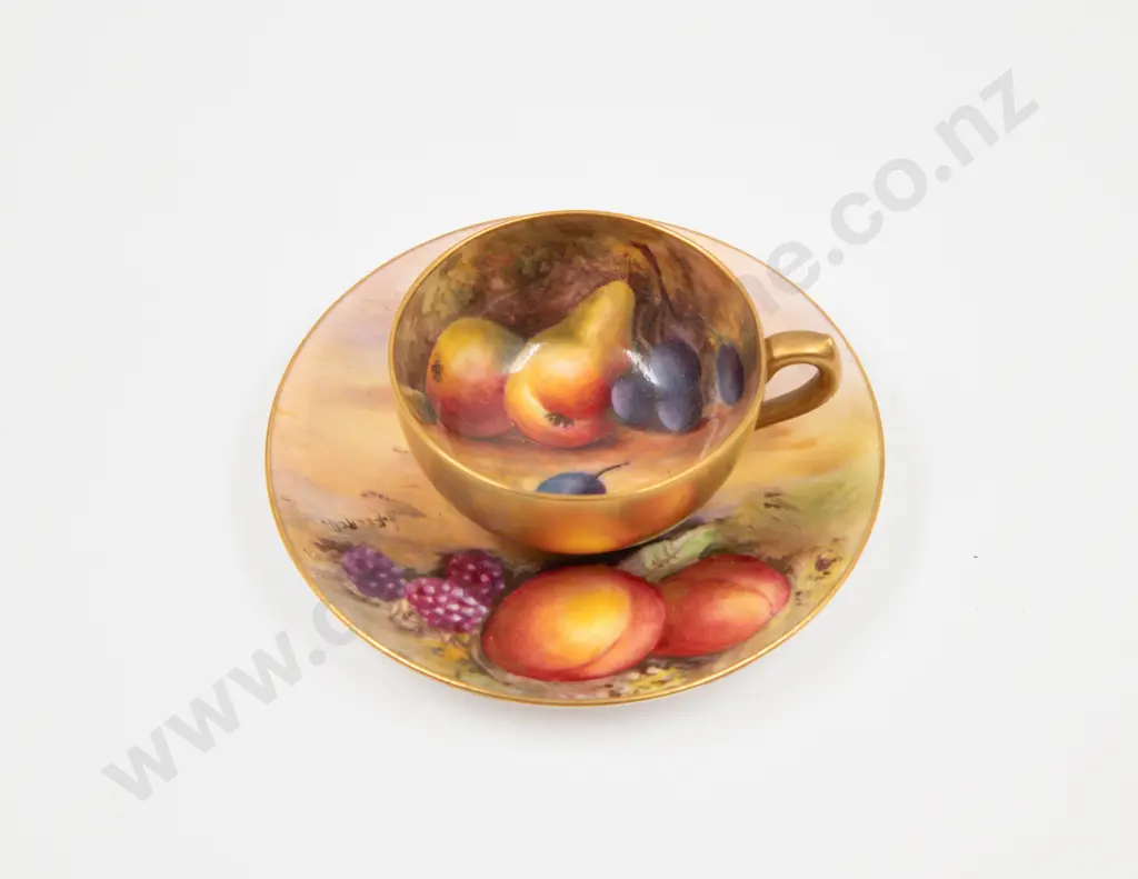 Royal Worcester Composed Demi-Tasse Cup & Saucer Image 1++