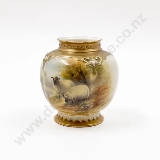Royal Worcester Lobed Ovoid Vase