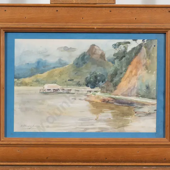 Horace Moore-Jones (1868-1922) NZ Watercolour - Coastal Scene