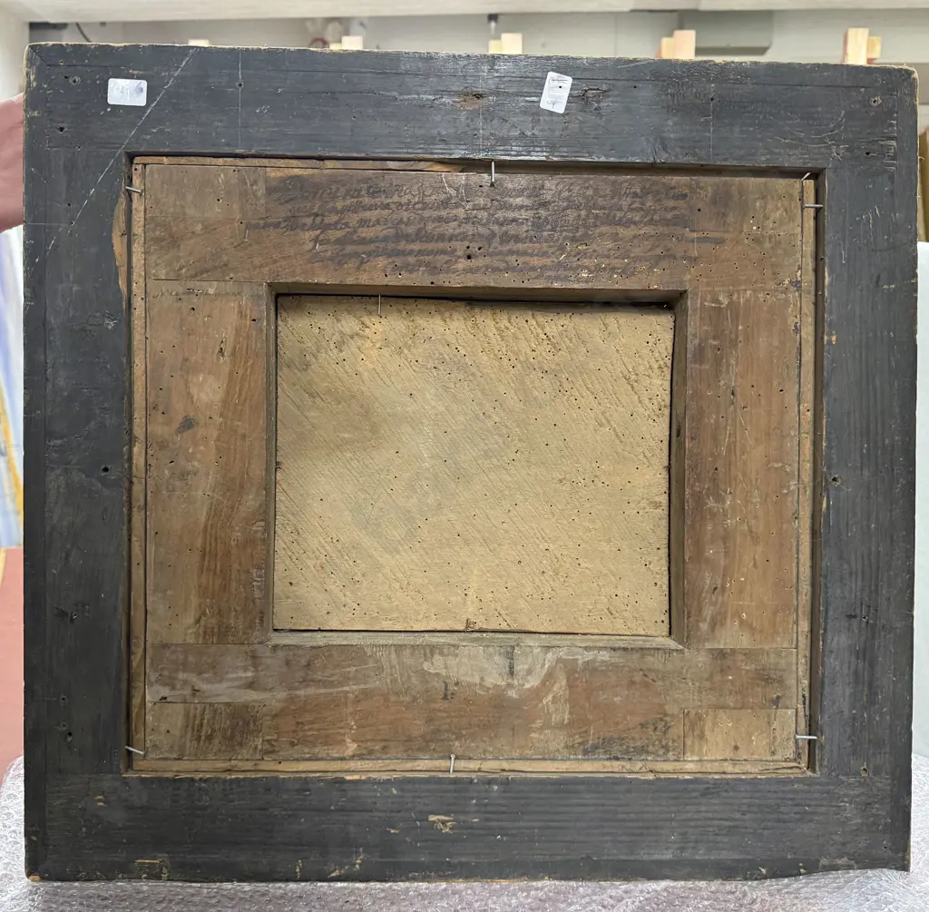 Pair C1662 Italian Sectional Oil on Glass Panels Image 1++