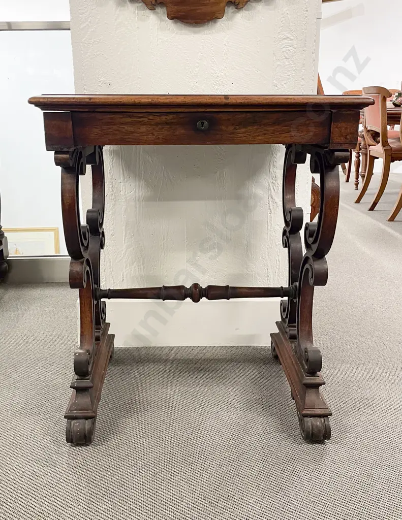 Early Vict Rosewood Work Table Image 1++