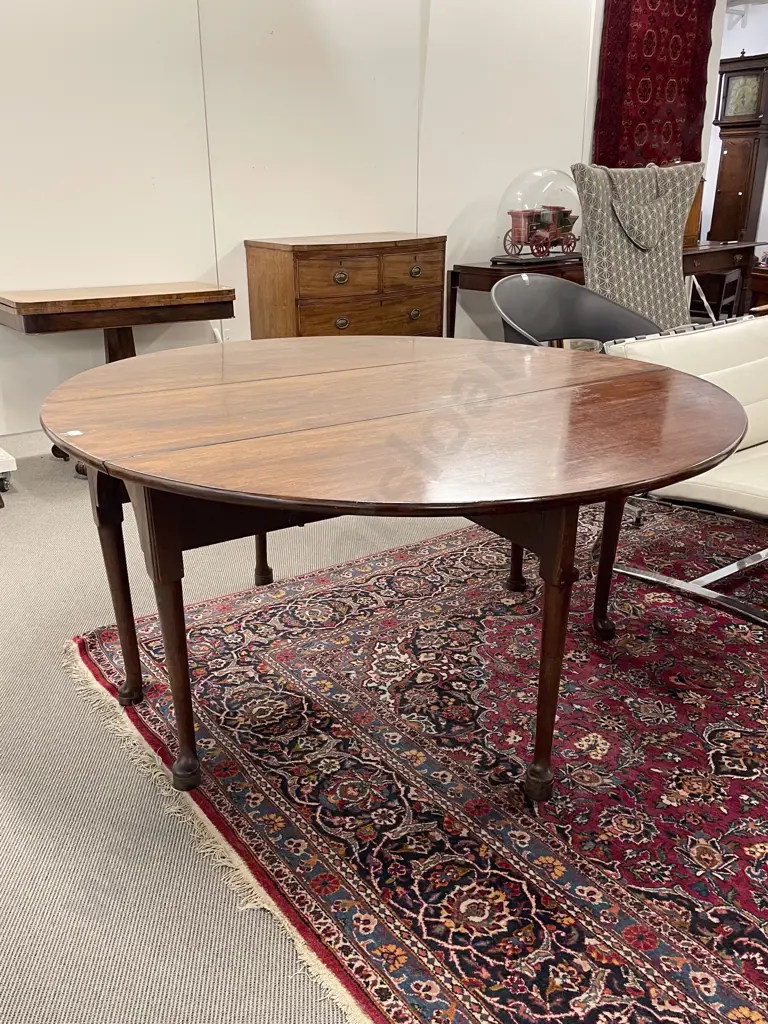 Geo III Mahogany Oval Gate Leg Dining Table Image 1++