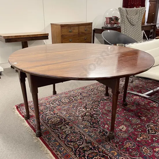 Geo III Mahogany Oval Gate Leg Dining Table
