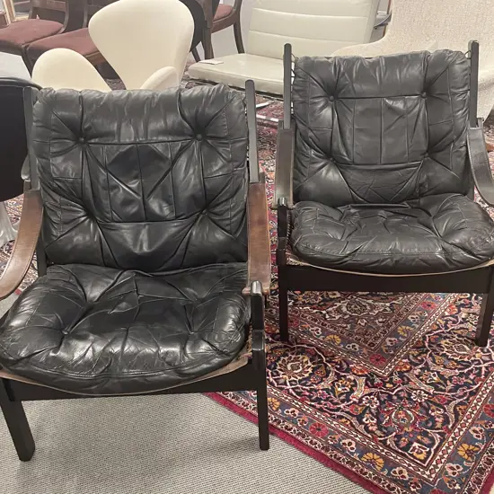 Pair of Mid Century Torbjorn Afdal Hunter Armchairs