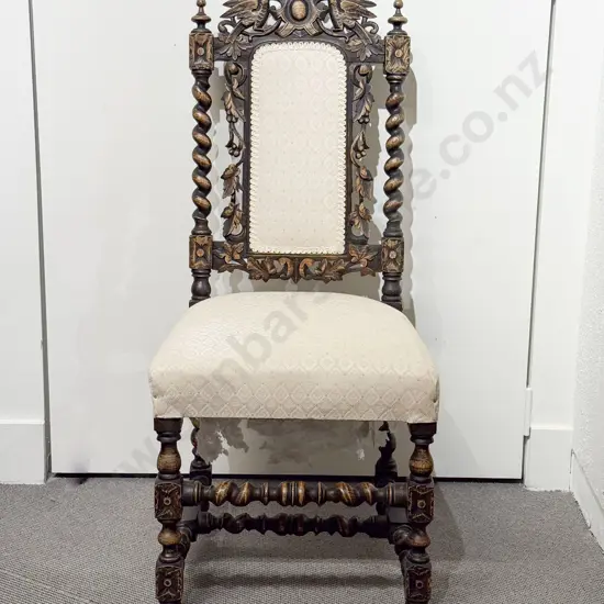 Late Vict Oak Hall Chair