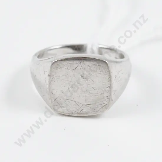 S/S Plain Signet Ring