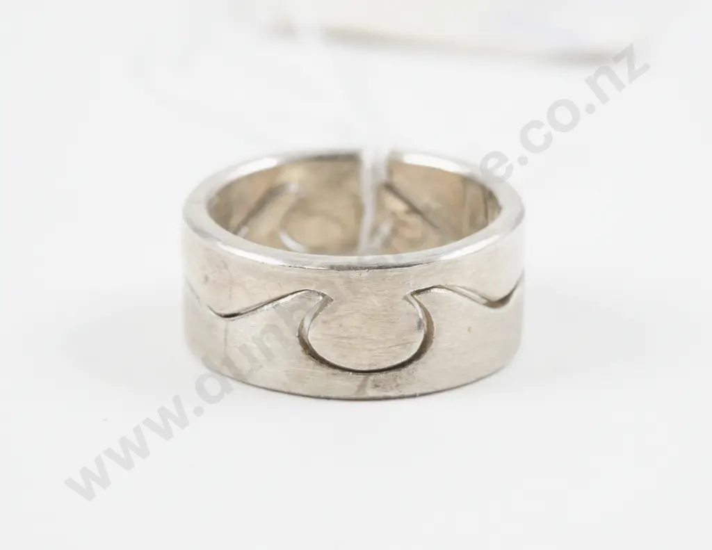 Two S/S Interlocking Band Rings Image 1++
