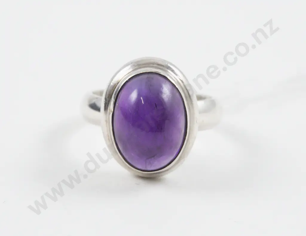 S/S Single Amethyst Dress Ring Image 1++