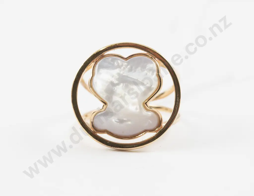 Tous Vermeil .925 Silver MOP Dress Ring Image 1++