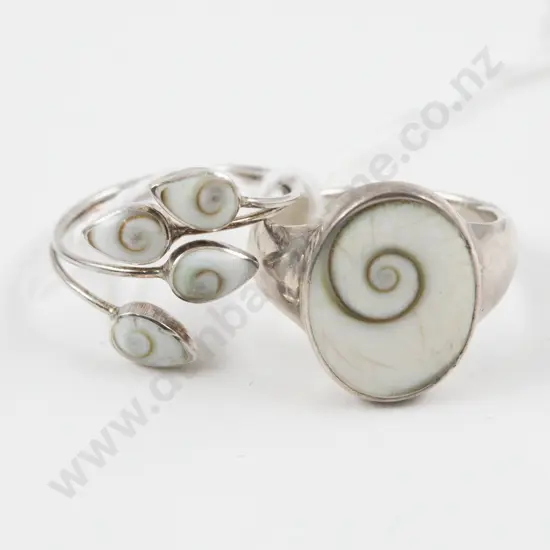 Two S/S Cat Eye Dress Rings