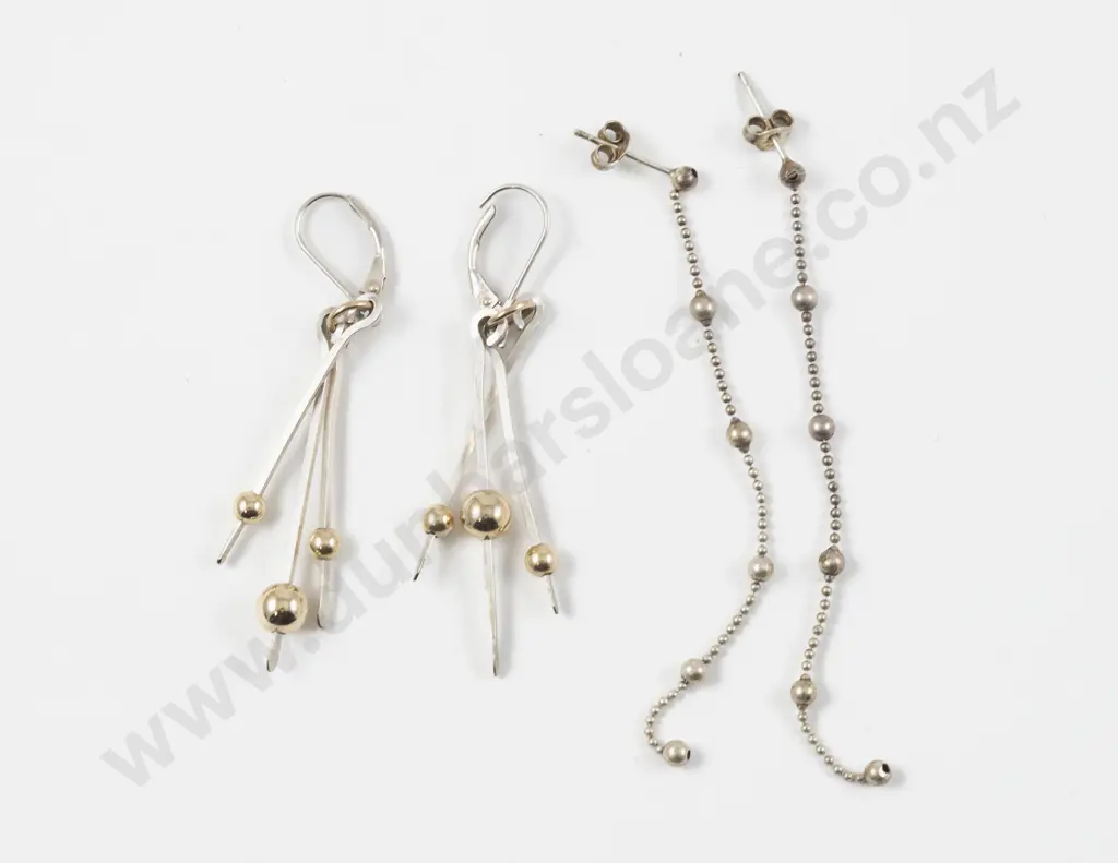 Two S/S Pendant Drop Earrings Image 1++