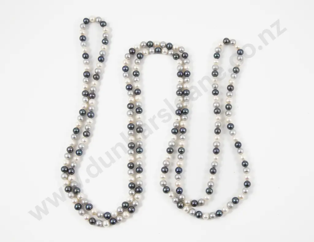 Single Strand Freshwater Pearl Opera Length Necklace Image 1++