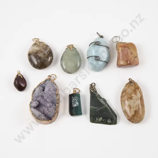 Collection of Various Agate Pendants