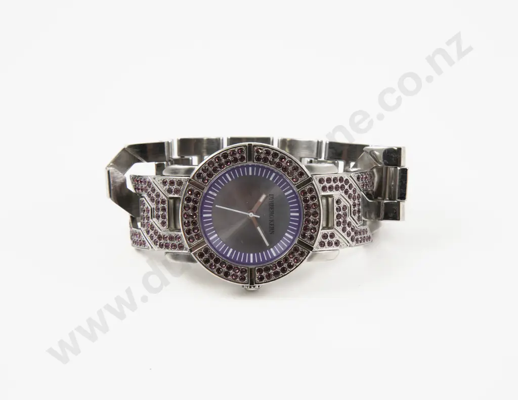 Dyrberg Kern Pink Swarovski Crystal Ladies Dress Wrist Watch Image 1++
