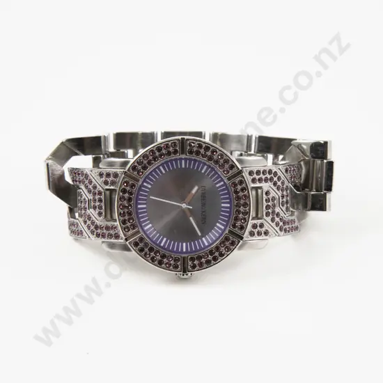 Dyrberg Kern Pink Swarovski Crystal Ladies Dress Wrist Watch