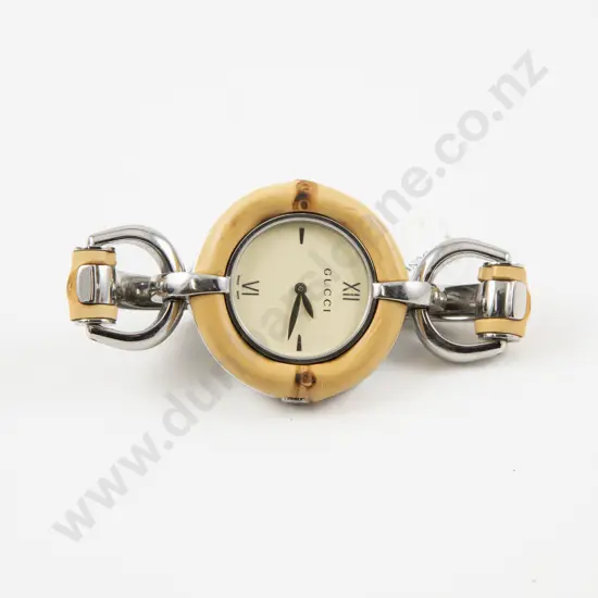 Gucci Brown Dial Quartz Gents Stainless Steel Wrist Watch
