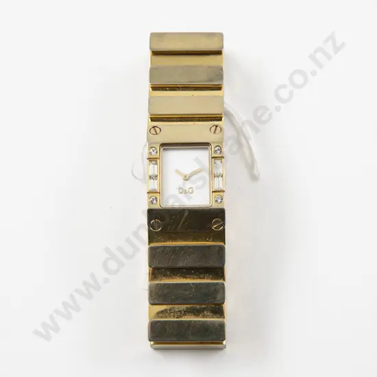 Dolce and Gabbana Kilt Quartz Ladies Stainless Steel Wrist Watch