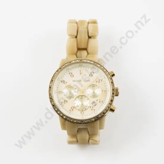 Michael Kors Gold Tone Chronograph Ladies Wrist Watch