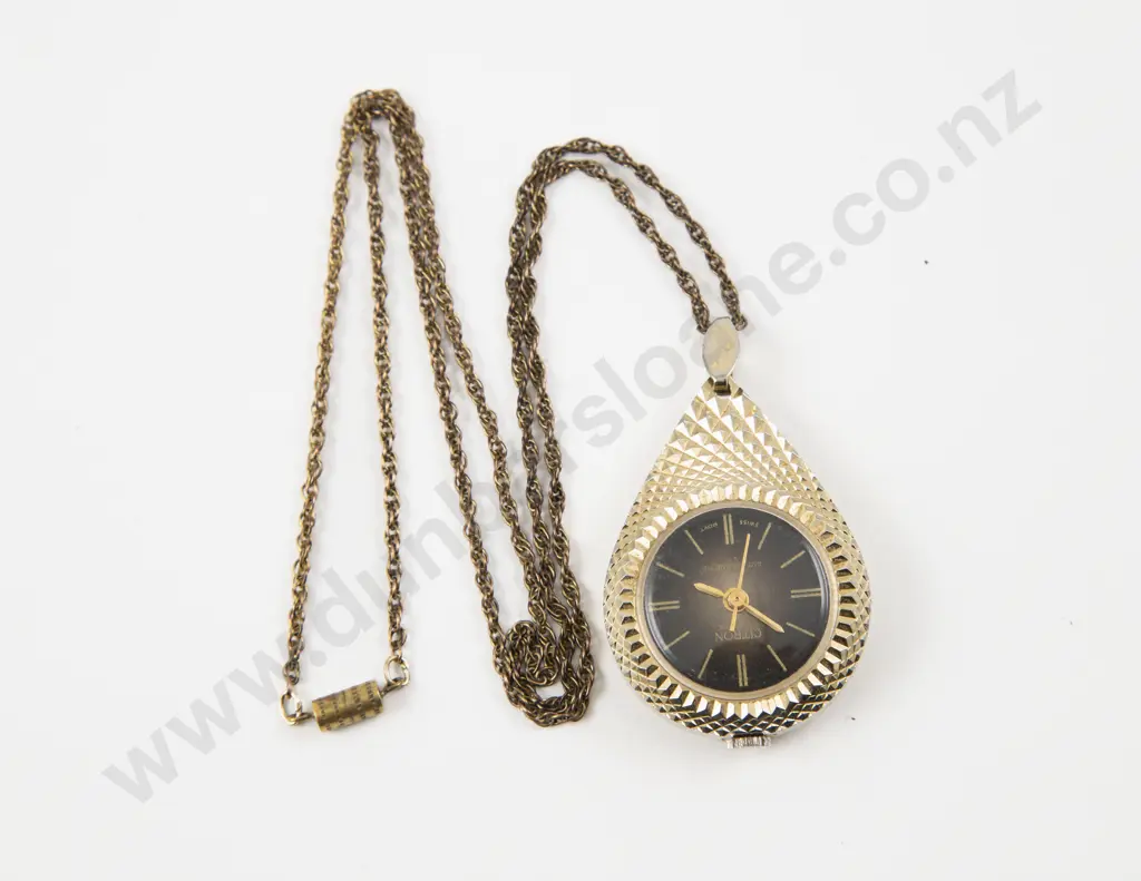 Vintage Citron Manual Wind Pendant Watch on Chain Image 1++