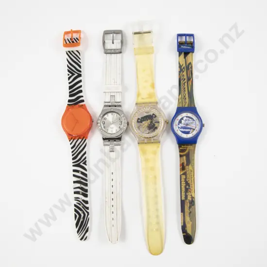 Four Various Swatch Gent and Ladies Wrist Watches