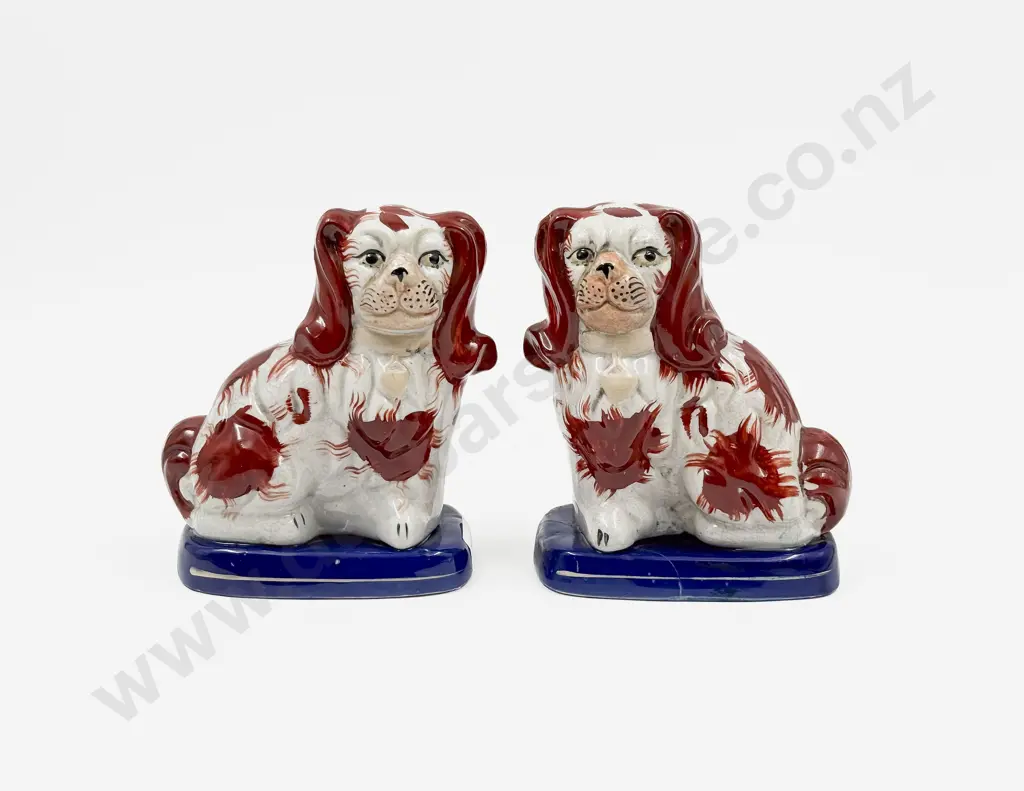 Pair of Staffordshire Mantle Dogs (faults) Image 1++