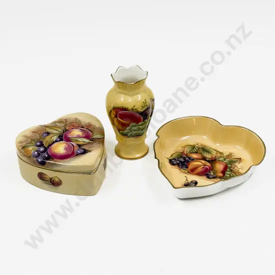 Three Pieces of Aynsley "Orchard Gold"