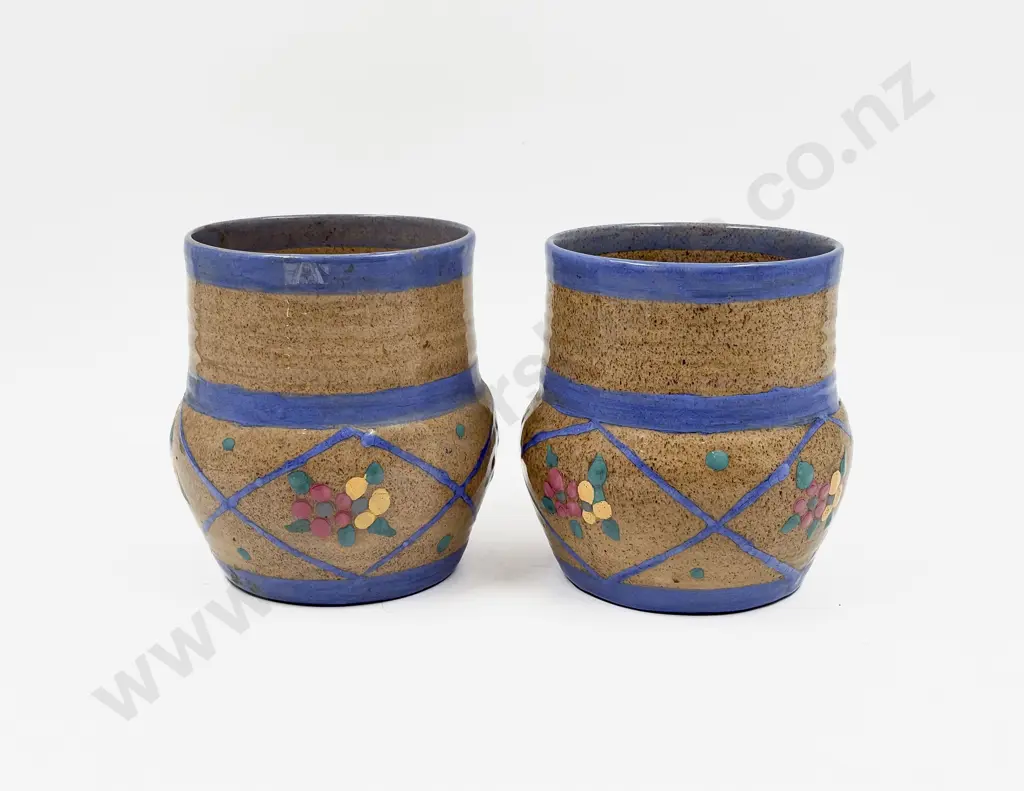 Pair of Clarice Cliff Vases Image 1++