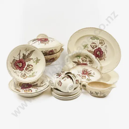 Clarice Cliff "Georgian Spray" Pattern Dinner China