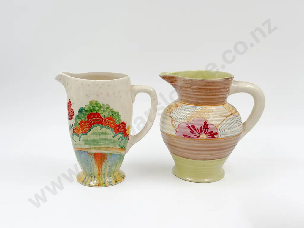 Two "Bizarre" by Clarice Cliff Jugs Image 1++