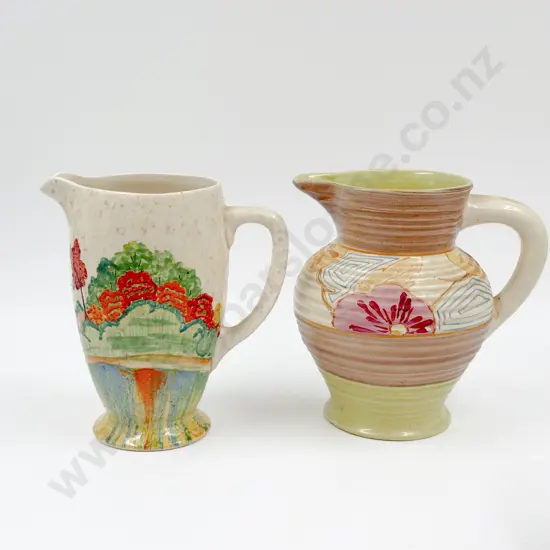 Two "Bizarre" by Clarice Cliff Jugs