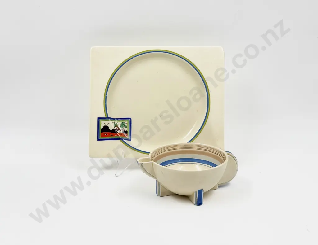 Two Pieces of "Bizarre" by Clarice Cliff Image 1++