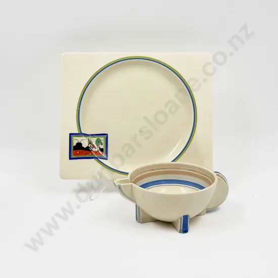 Two Pieces of "Bizarre" by Clarice Cliff