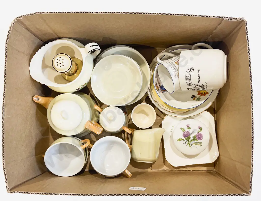 Box Qty of Assorted China incl Child's Tea Set Image 1++