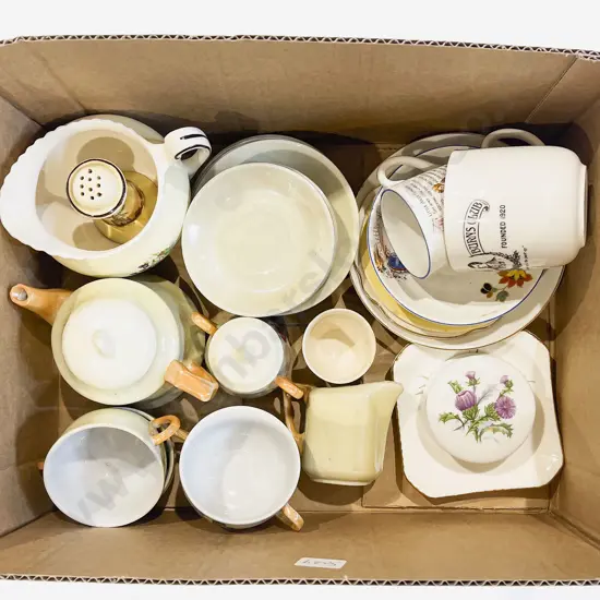 Box Qty of Assorted China incl Child's Tea Set
