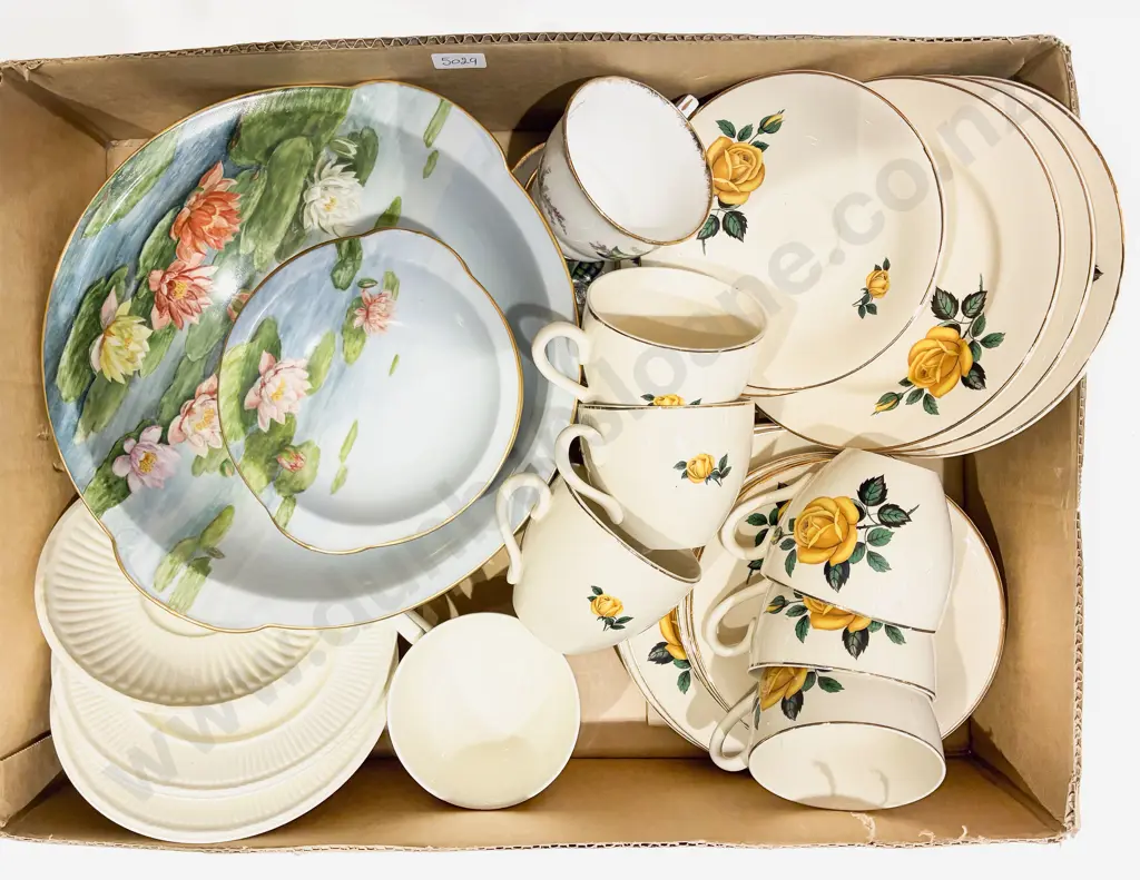 Box Qty of Assorted Floral China Image 1++