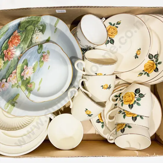 Box Qty of Assorted Floral China