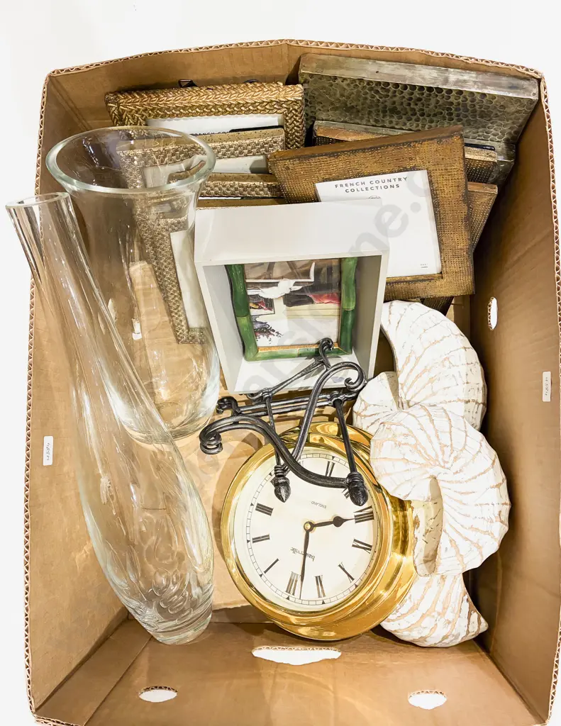 Box Qty of Assorted Decorative Homeware incl French Country Collection Photo Frames Image 1++