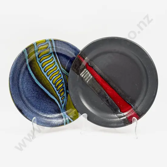 Two Morris & James Glazed Pottery Plates