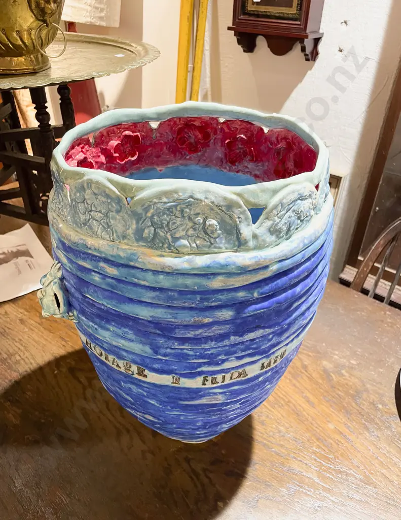 Gayle L. Bridge Sculptural Pottery Floor Vase Image 1++