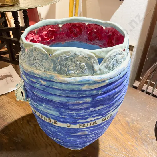 Gayle L. Bridge Sculptural Pottery Floor Vase