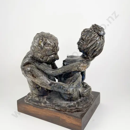 Peggy Goddard - "Just Good Friends" - Glazed Ceramic Sculpture