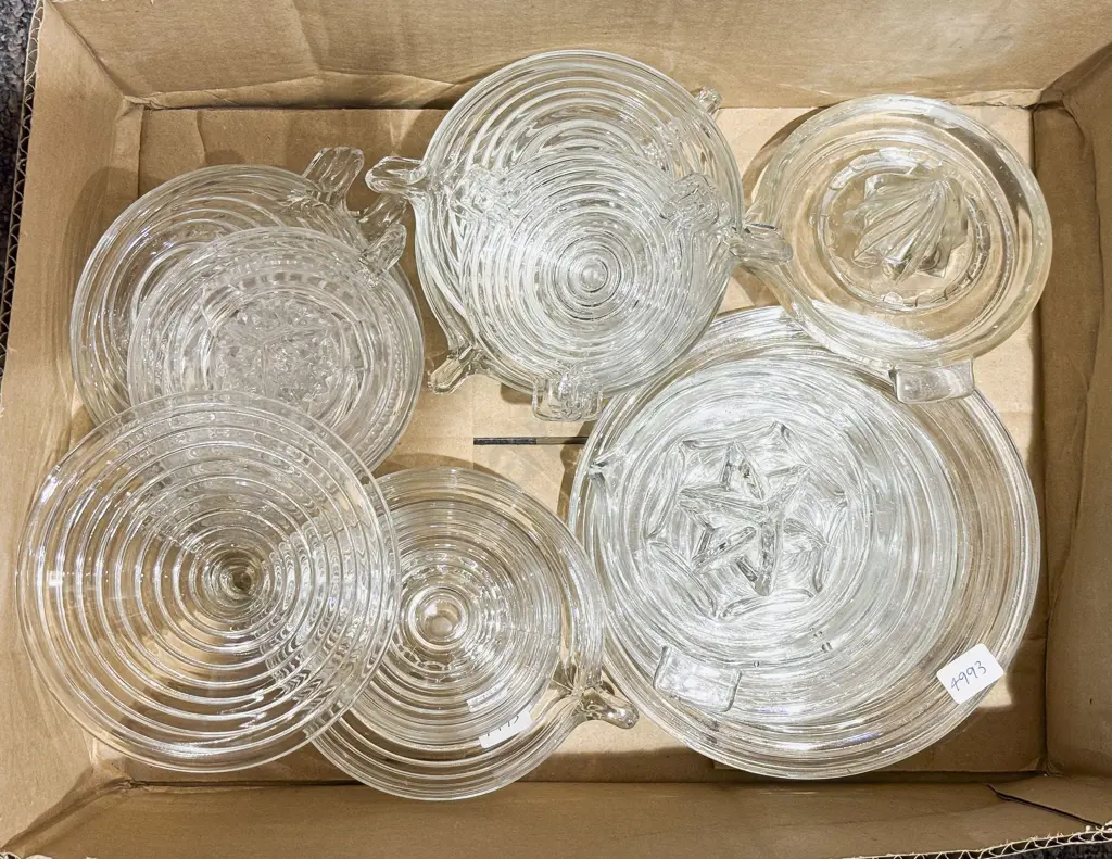 Quantity of Assorted Pressed Glass Image 1++