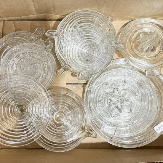 Quantity of Assorted Pressed Glass
