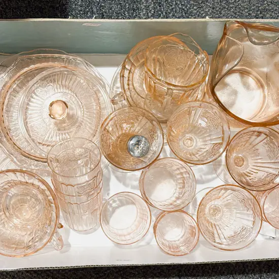 Quantity of Assorted Pressed Glass