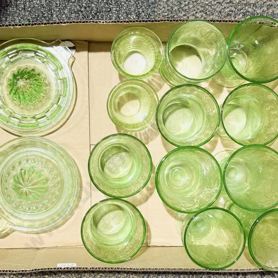 Quantity of Assorted Pressed Glass