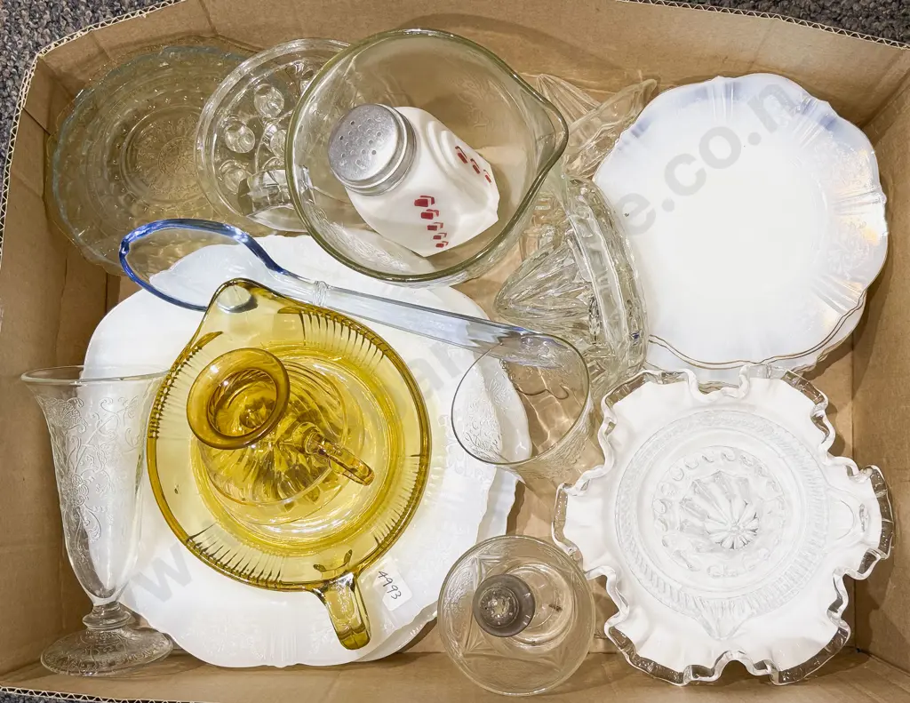 Quantity of Assorted Pressed Glass Image 1++