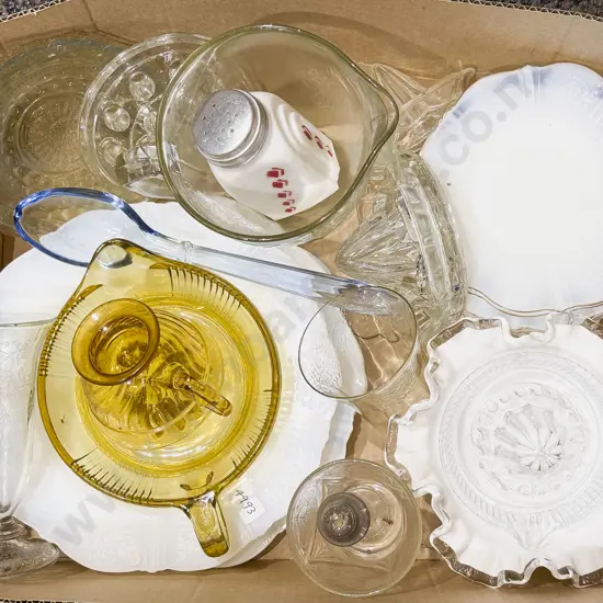 Quantity of Assorted Pressed Glass