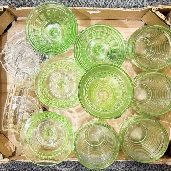 Quantity of Assorted Pressed Glass