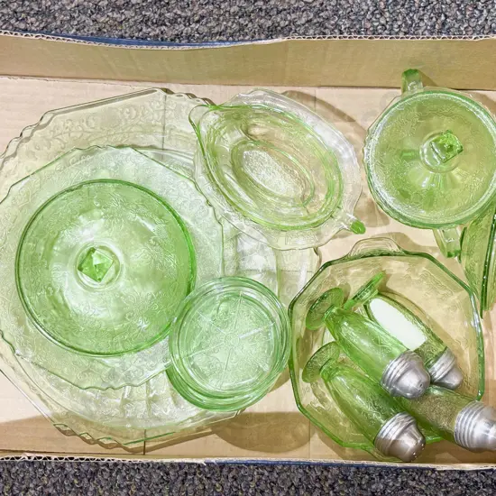 Quantity of Assorted Pressed Glass